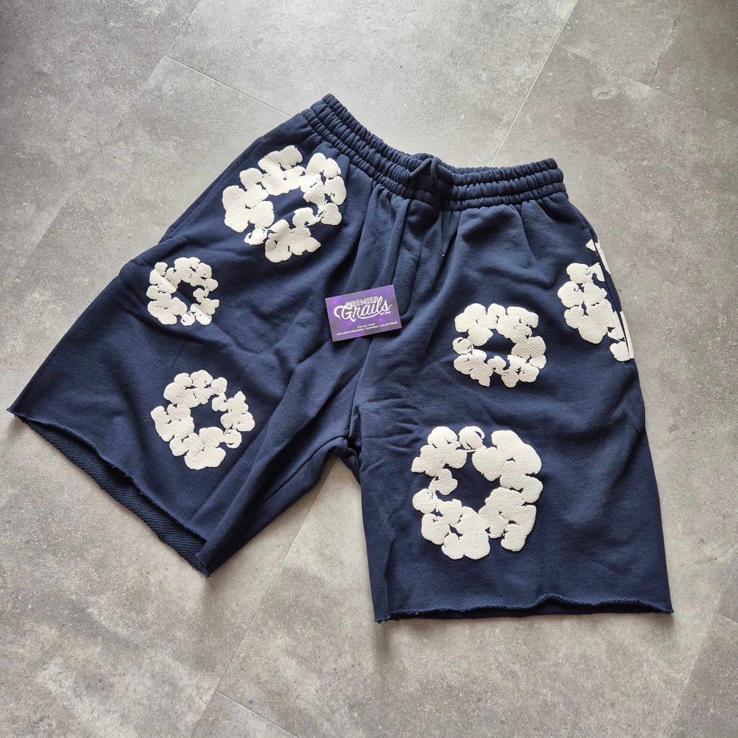 Denim Tears Cotton Wreath Shorts Navy