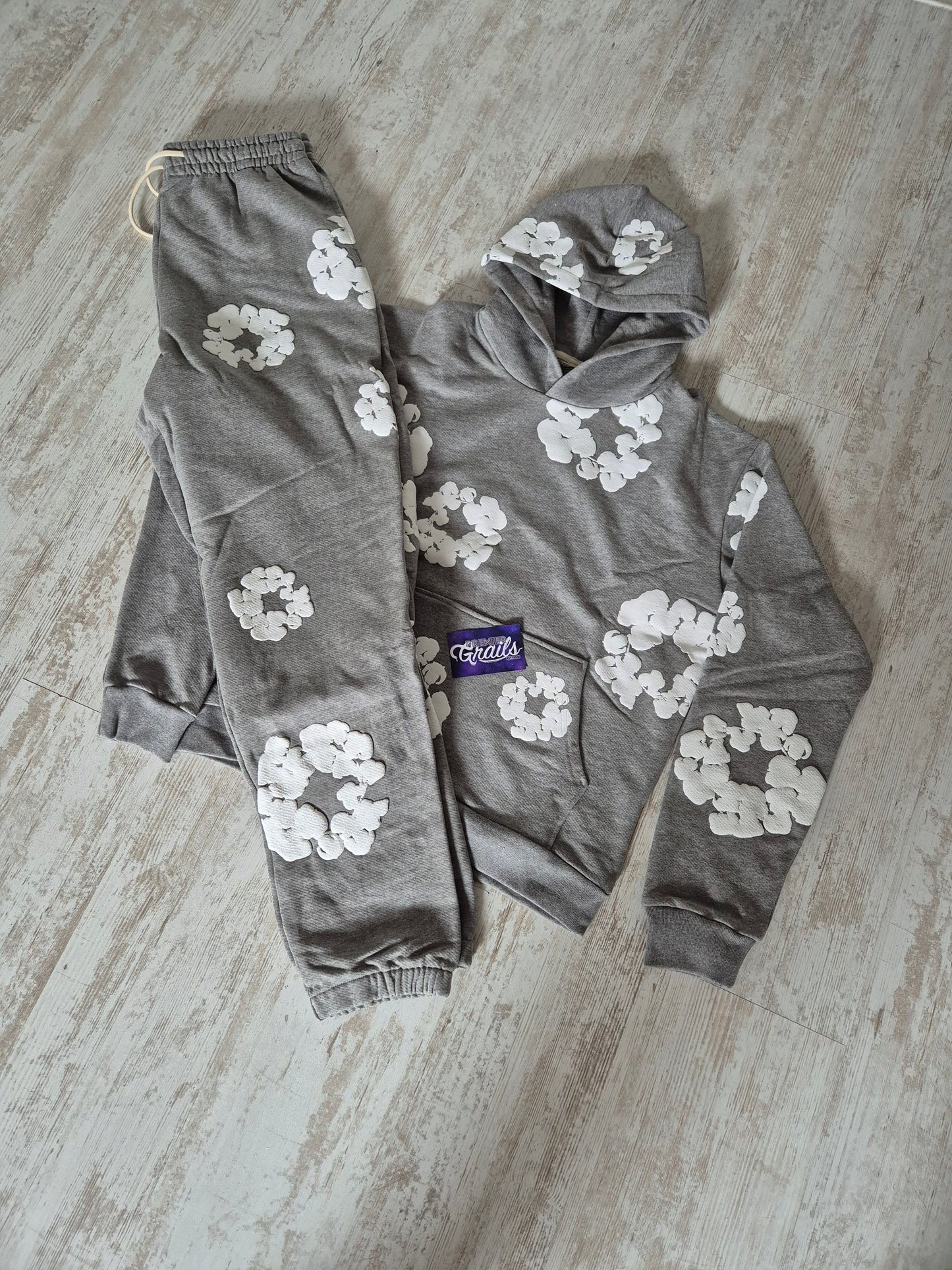 Denim Tears Cotton Wreath Tracksuit Grey