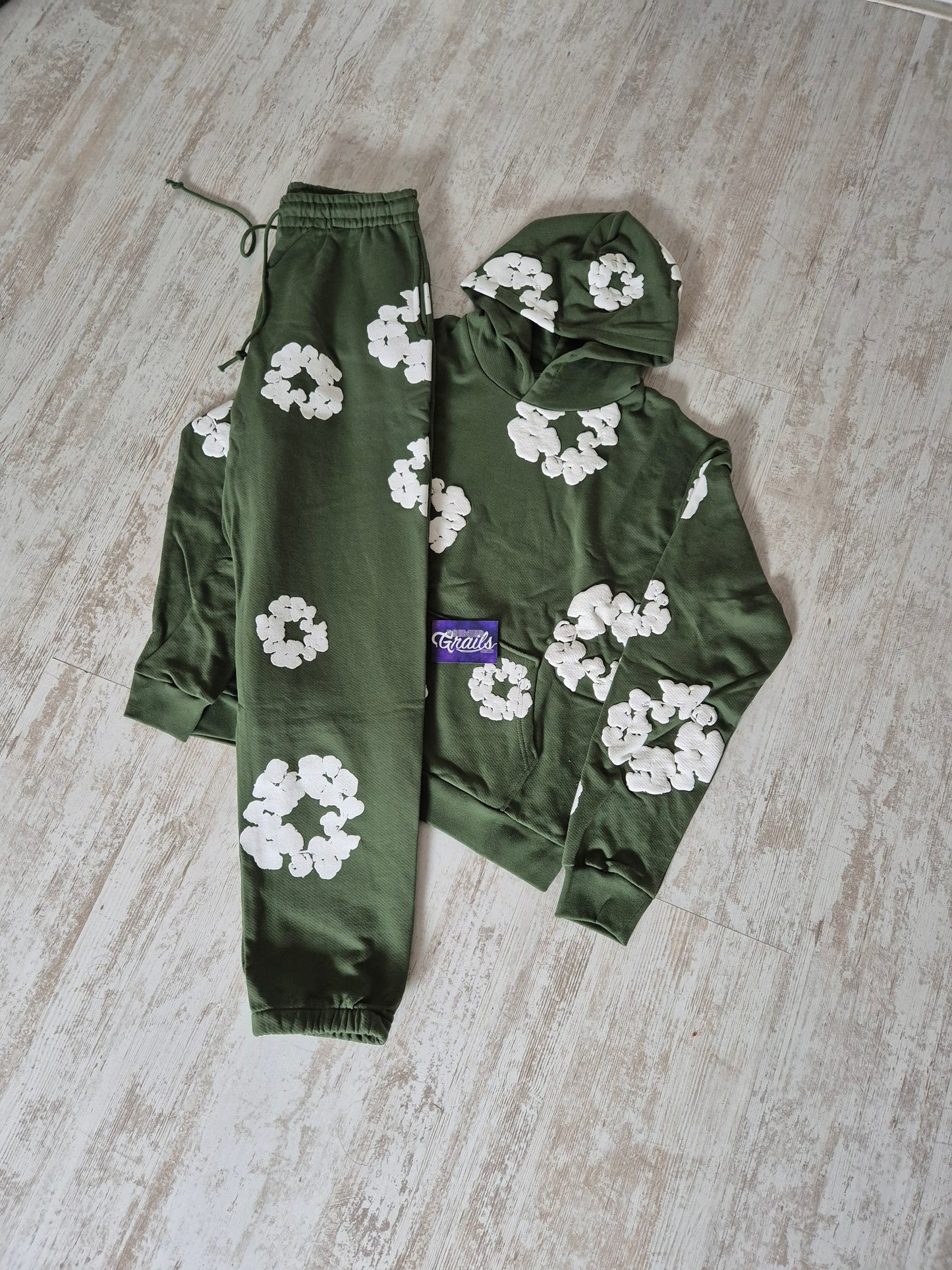 Denim Tears Cotton Wreath Tracksuit Green
