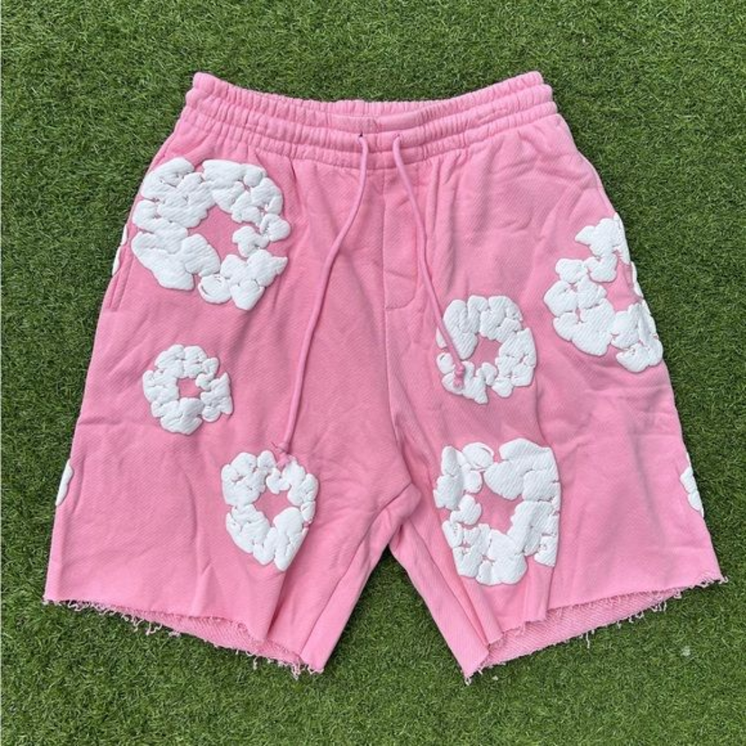 Denim Tears Cotton Wreath Shorts Pink