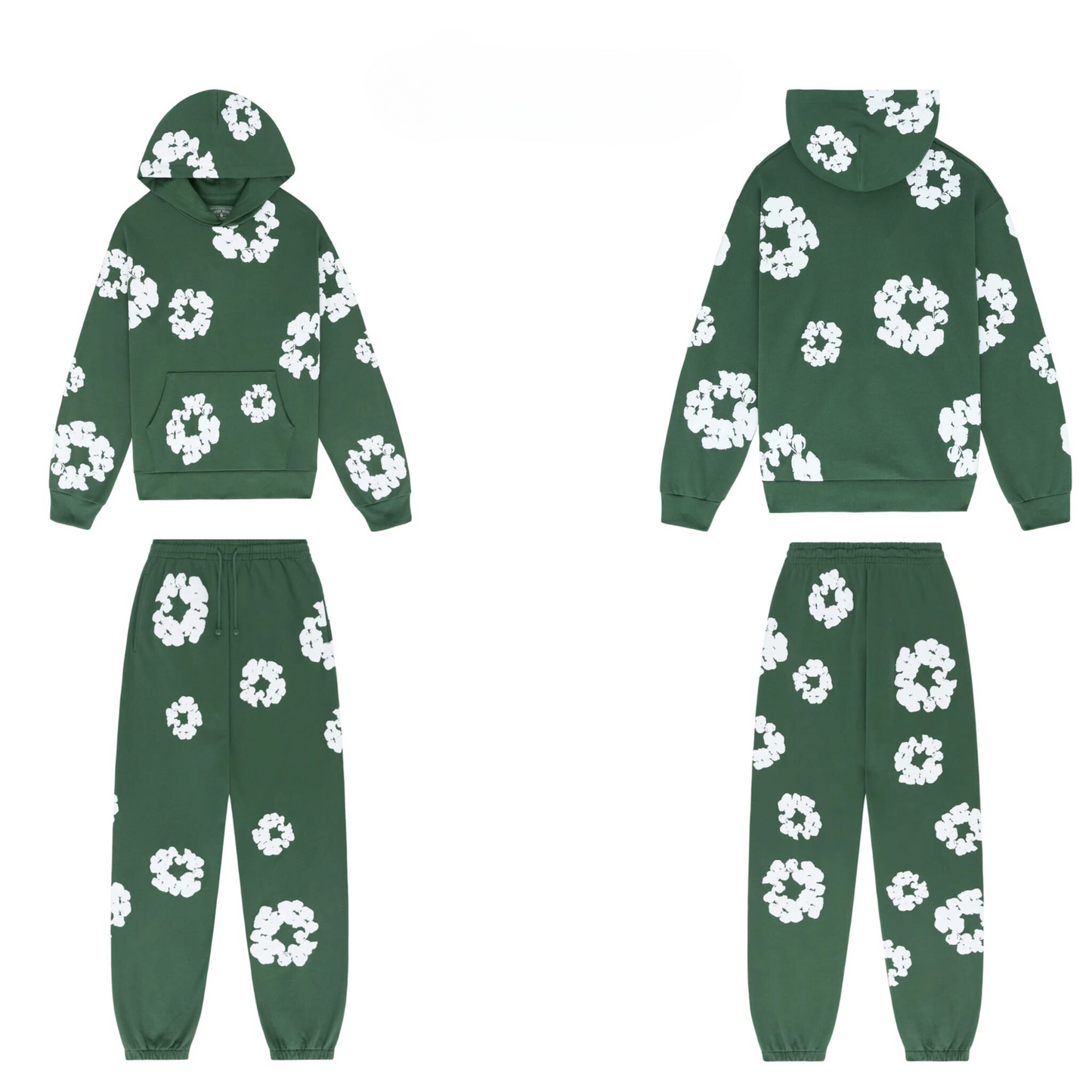 Denim Tears Cotton Wreath Tracksuit Green - Premiergrails