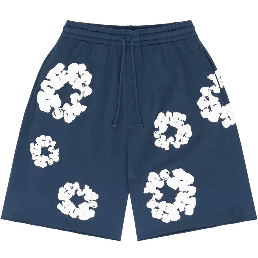 Denim Tears Cotton Wreath Shorts Navy