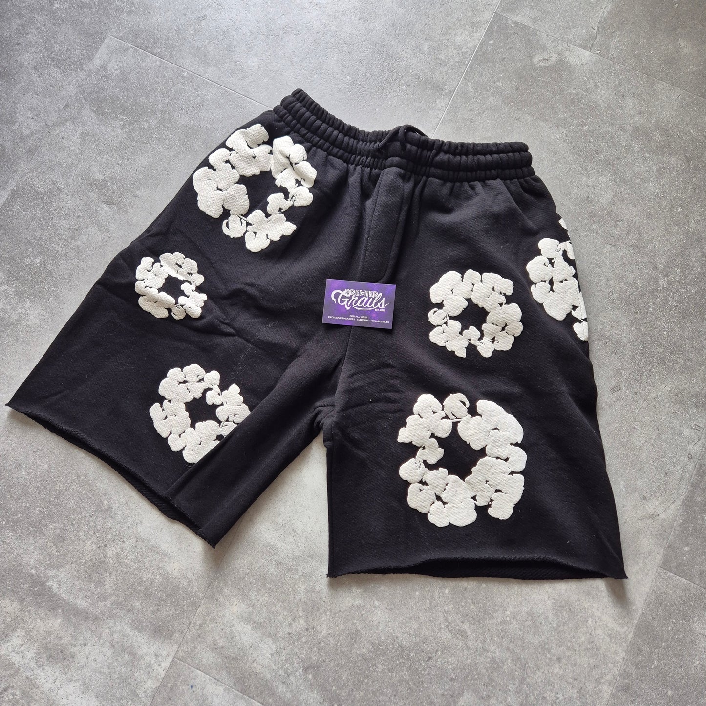 Denim Tears Cotton Wreath Shorts Black