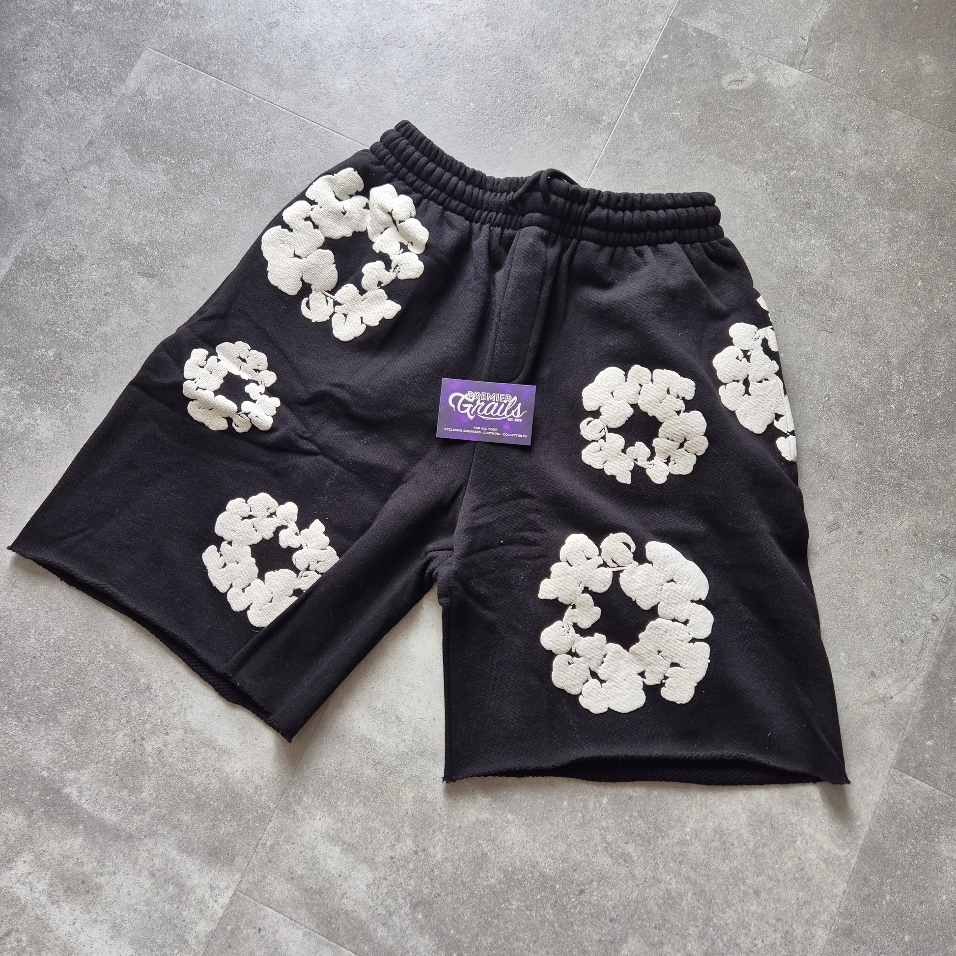 Denim Tears Cotton Wreath Shorts Black