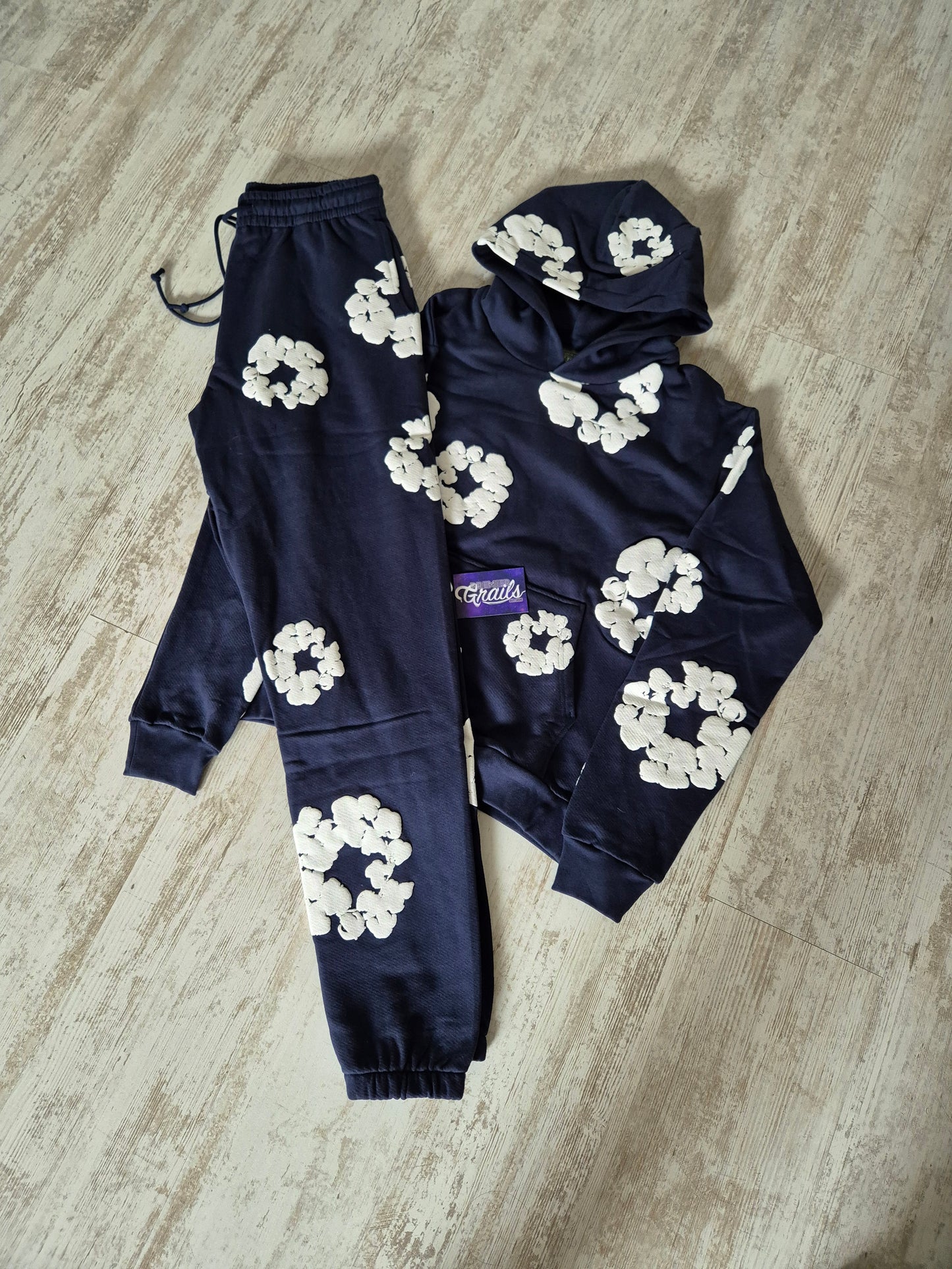 Denim Tears Cotton Wreath Tracksuit Navy