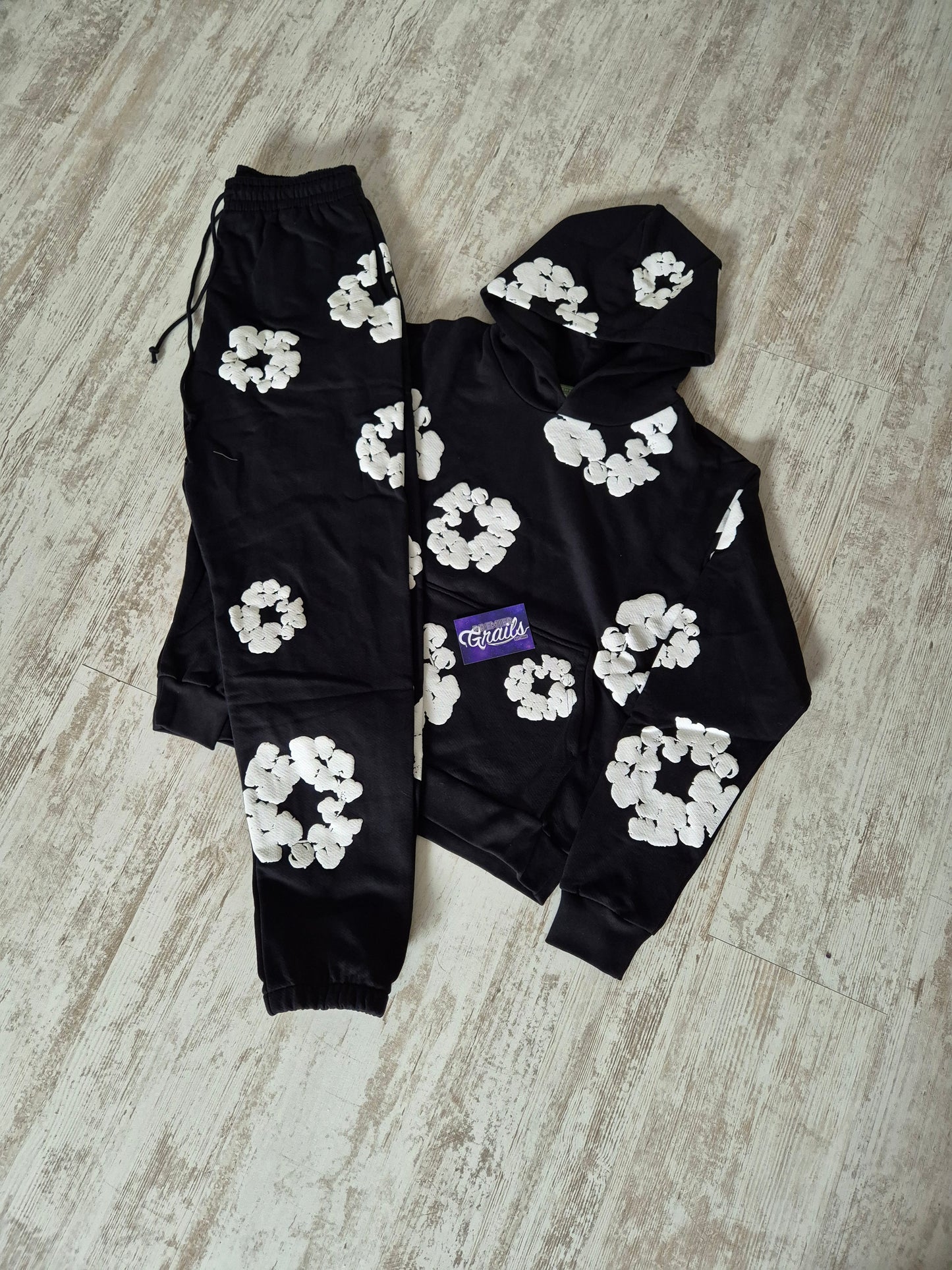 Denim Tears Cotton Wreath Tracksuit Black