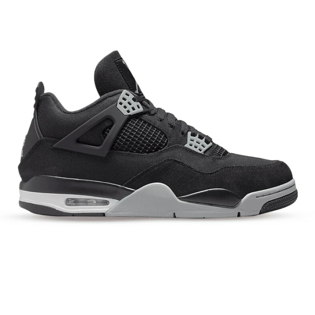 Air Jordan 4 Black Canvas.