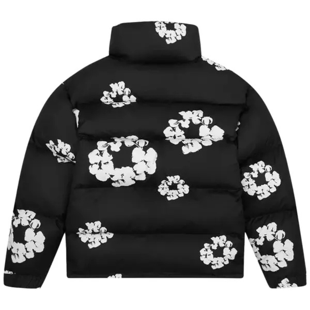 Denim Tears Wreath Puffer Jacket 'Black'