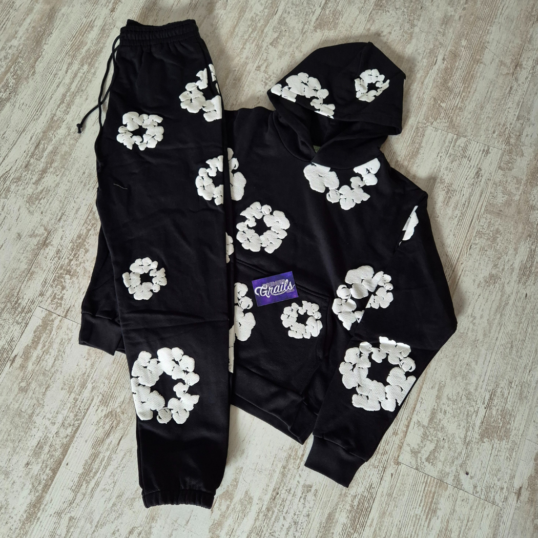 Denim Tears Cotton Wreath Tracksuit Black