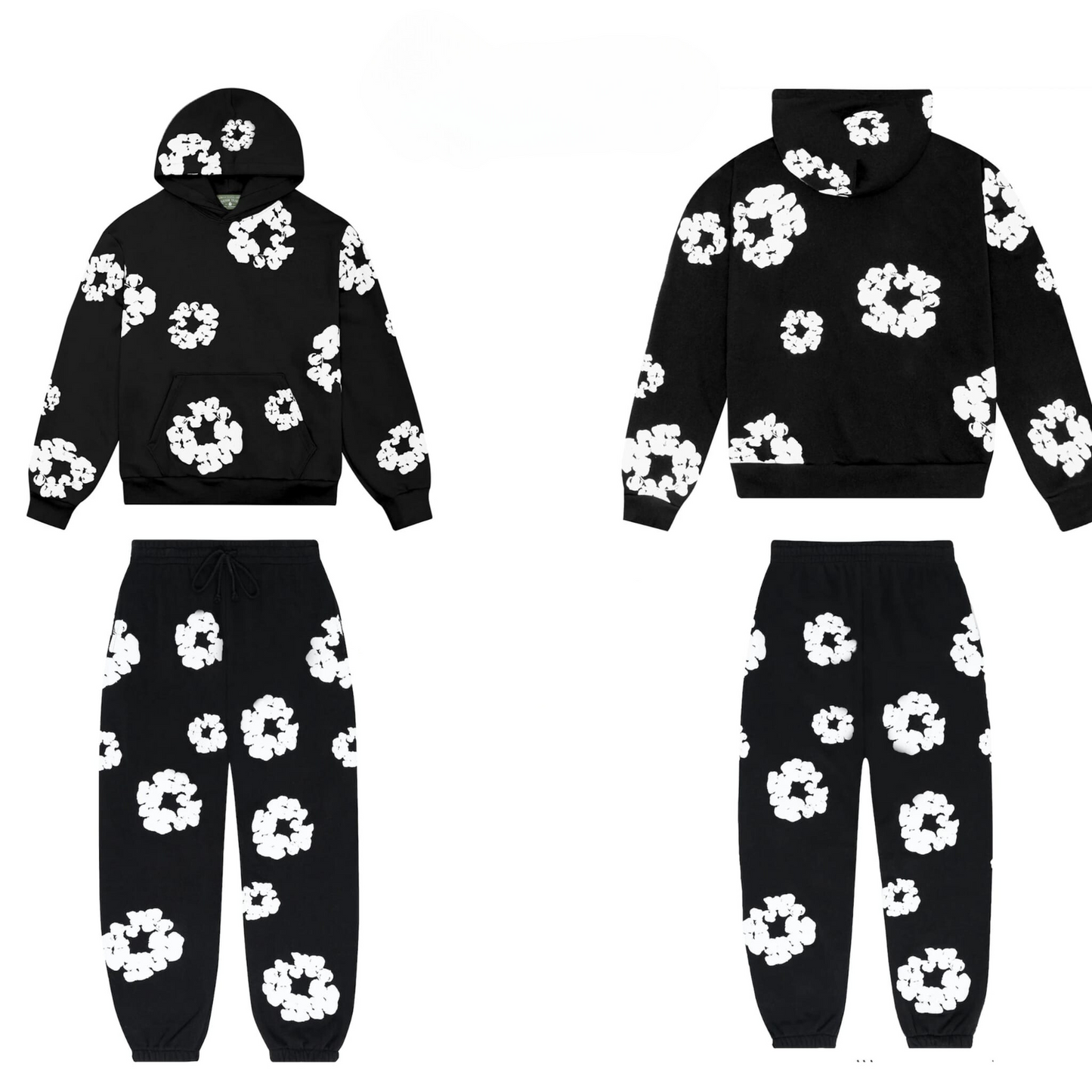 Denim Tears Cotton Wreath Tracksuit Black - Premiergrails