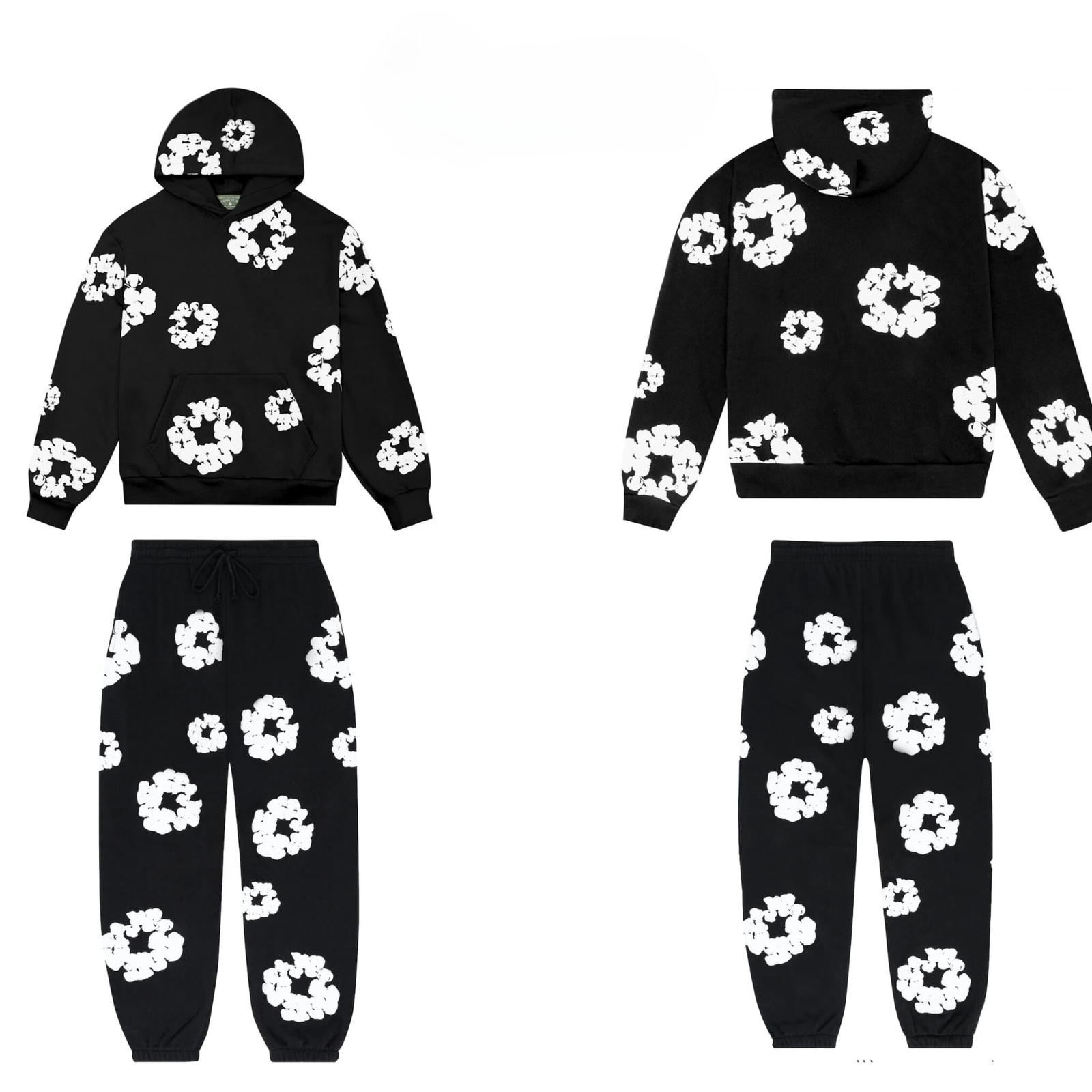 Denim Tears Cotton Wreath Tracksuit Black - Premiergrails