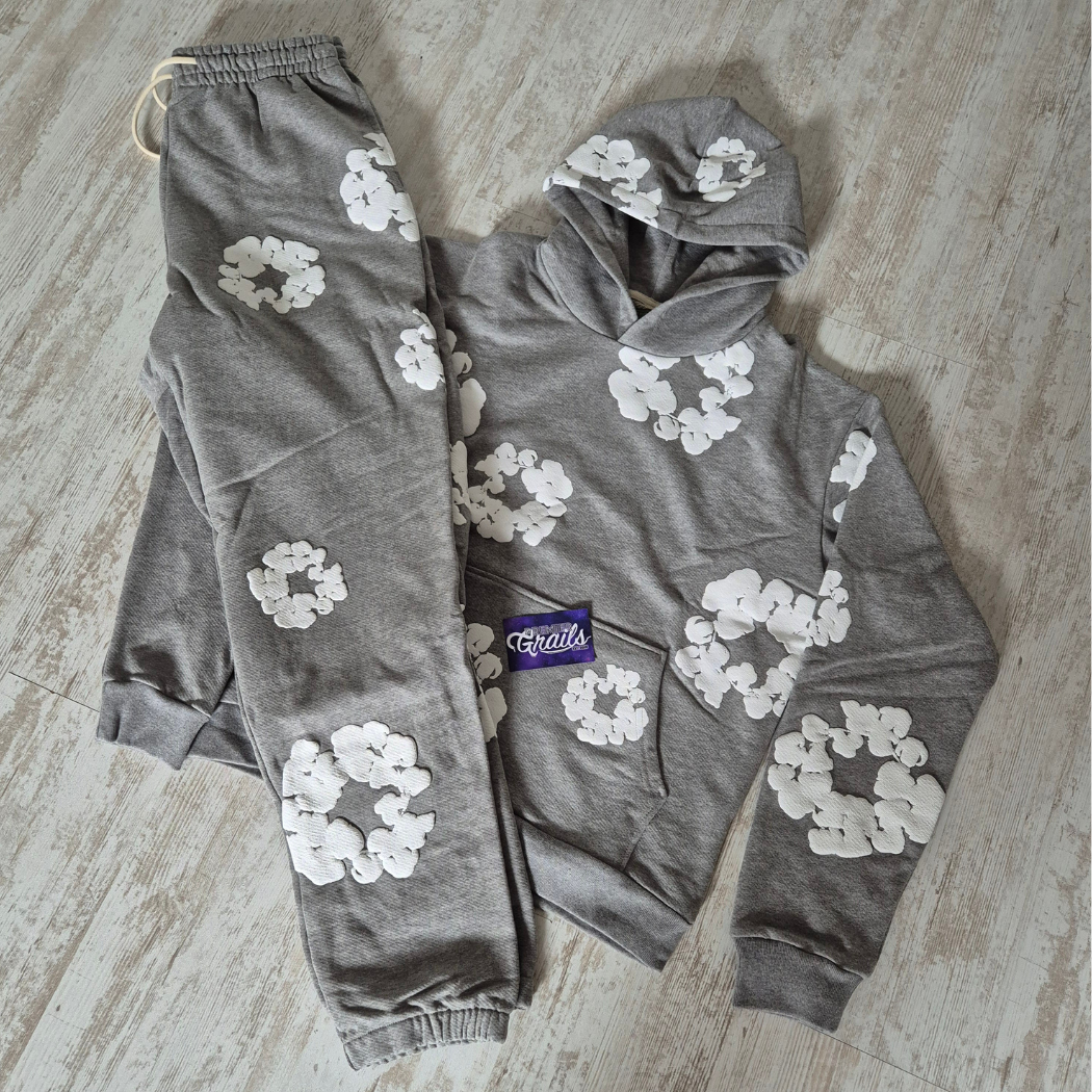 Denim Tears Cotton Wreath Tracksuit Grey