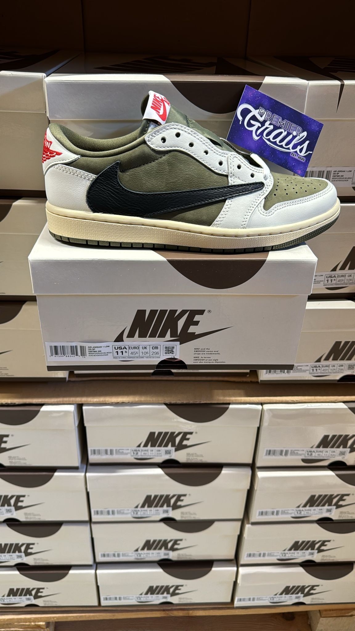 Air Jordan 1 Low Travis Scott Medium Olive