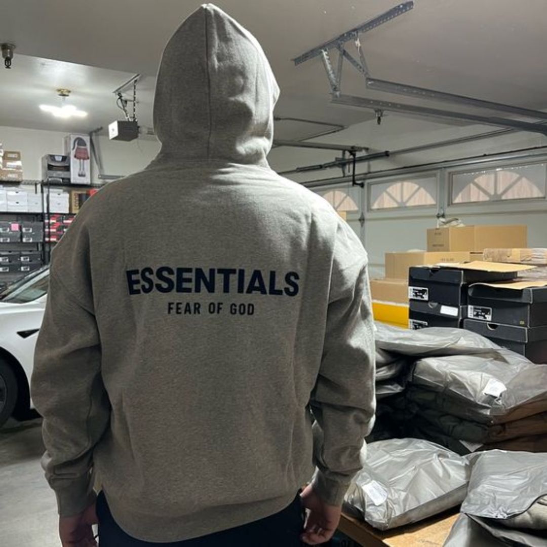 Fear of God Essentials Hoodie Dark Oatmeal (SS22)