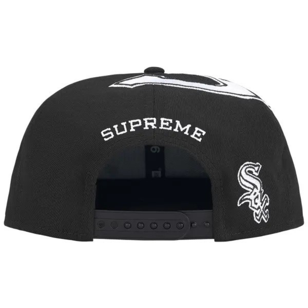 SupremeWhiteSoxCapBlackBackside