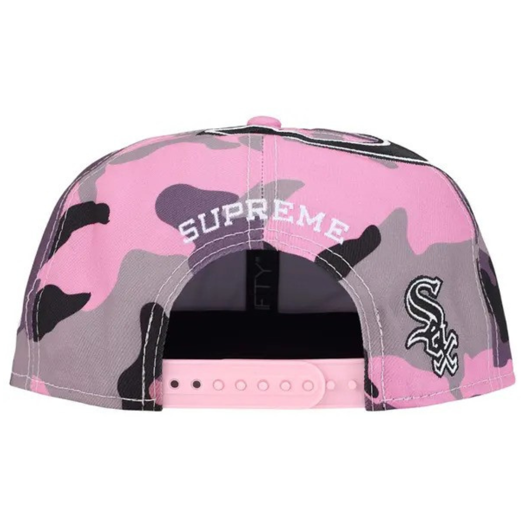SupremeWhiteSoxCapPink