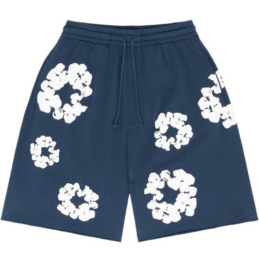 Denim Tears Cotton Wreath Shorts Navy